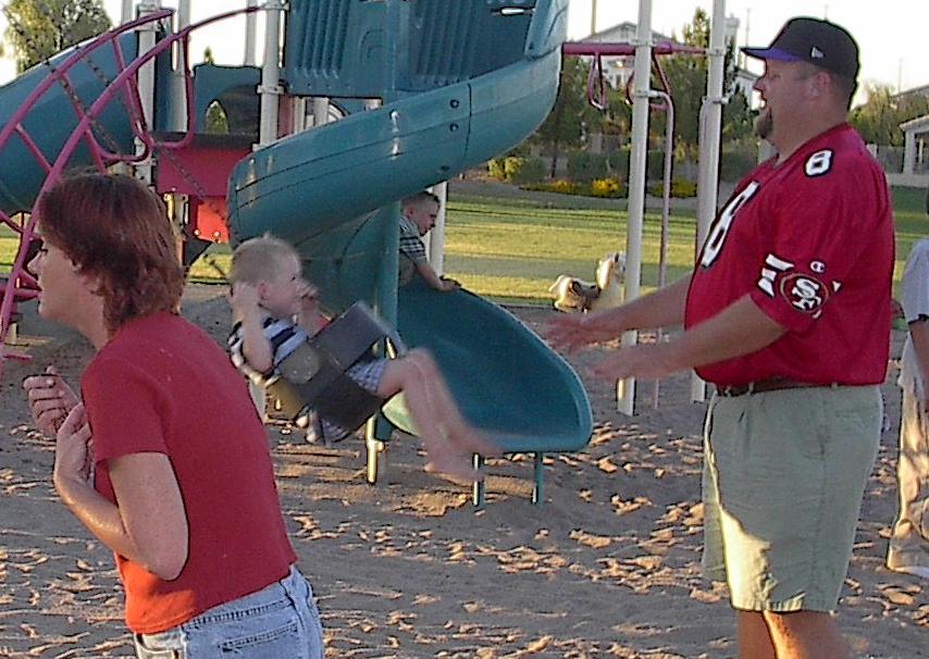 swinging with Daddy Steve