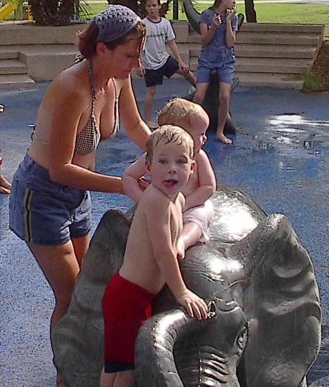 waterpark with Mom and CC